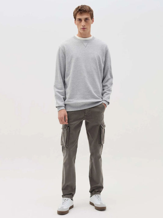 OVS Stretch Cotton Twill Cargo Trousers - SMgarment's