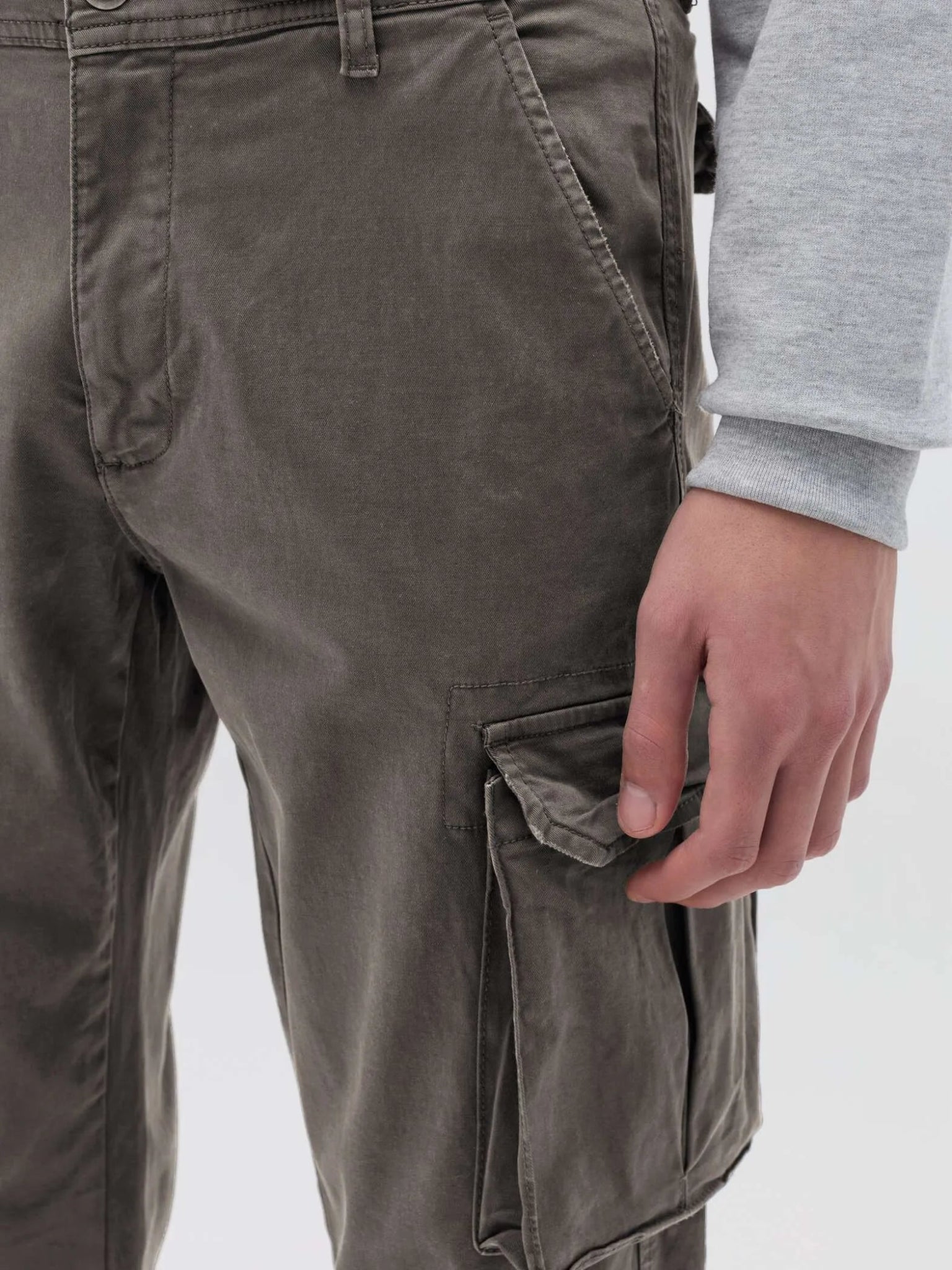 OVS Stretch Cotton Twill Cargo Trousers - SMgarment's