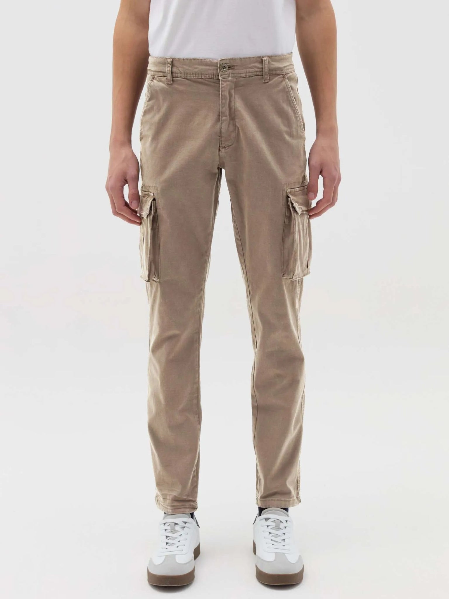 OVS Stretch Cotton Twill Cargo Trousers - SMgarment's