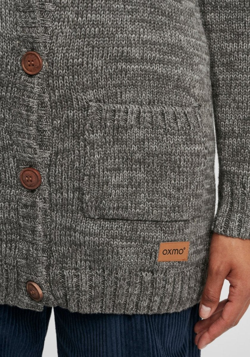 Oxmo Knit Cardigan 'Philemona' in Grey - Smgarment's