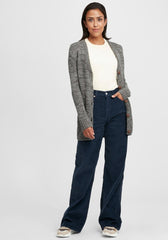 Oxmo Knit Cardigan 'Philemona' in Grey - Smgarment's