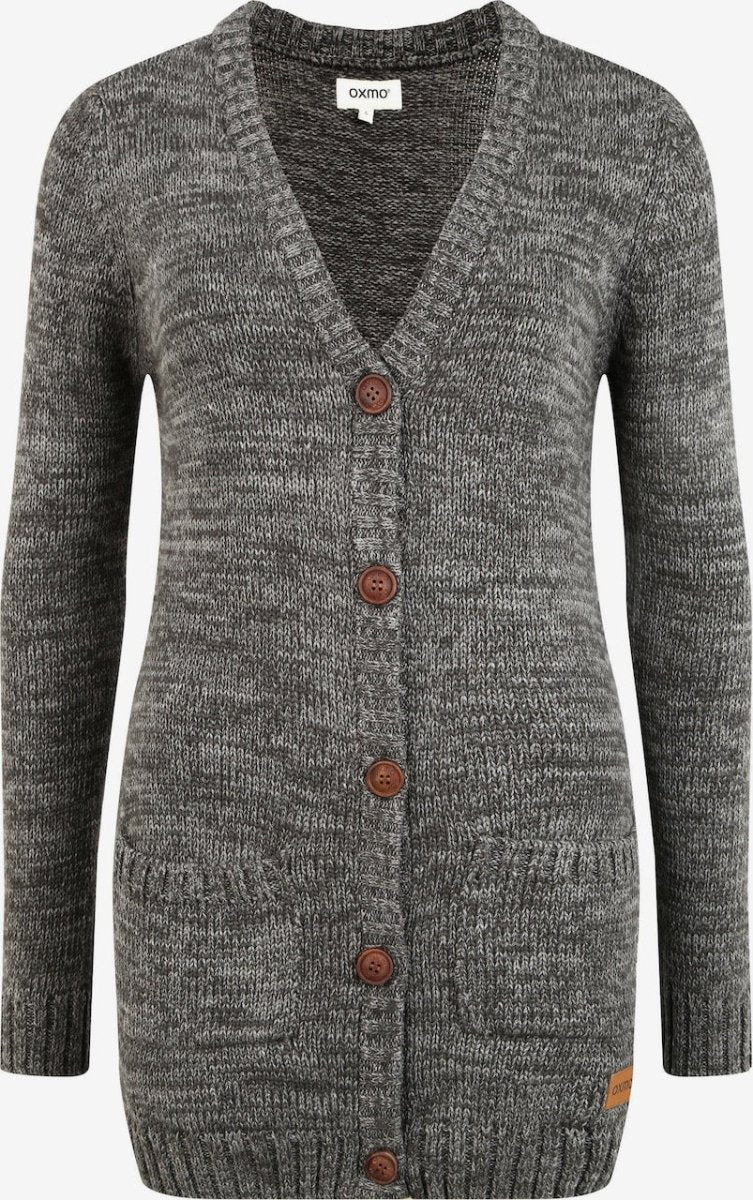 Oxmo Knit Cardigan 'Philemona' in Grey - Smgarment's