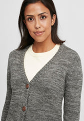Oxmo Knit Cardigan 'Philemona' in Grey - Smgarment's