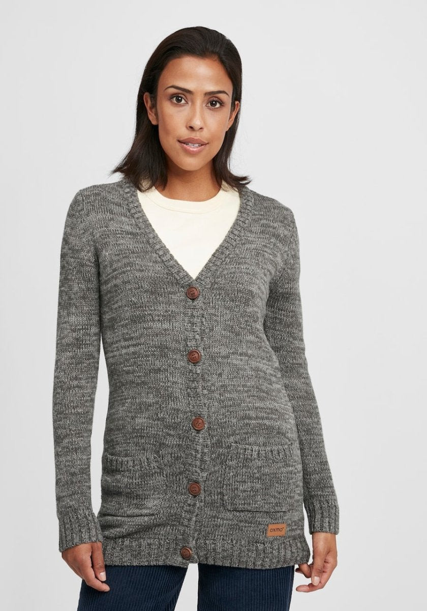 Oxmo Knit Cardigan 'Philemona' in Grey - Smgarment's