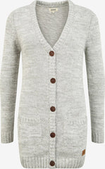OXMO Knit Cardigan Philemona in Light Grey - Smgarment's
