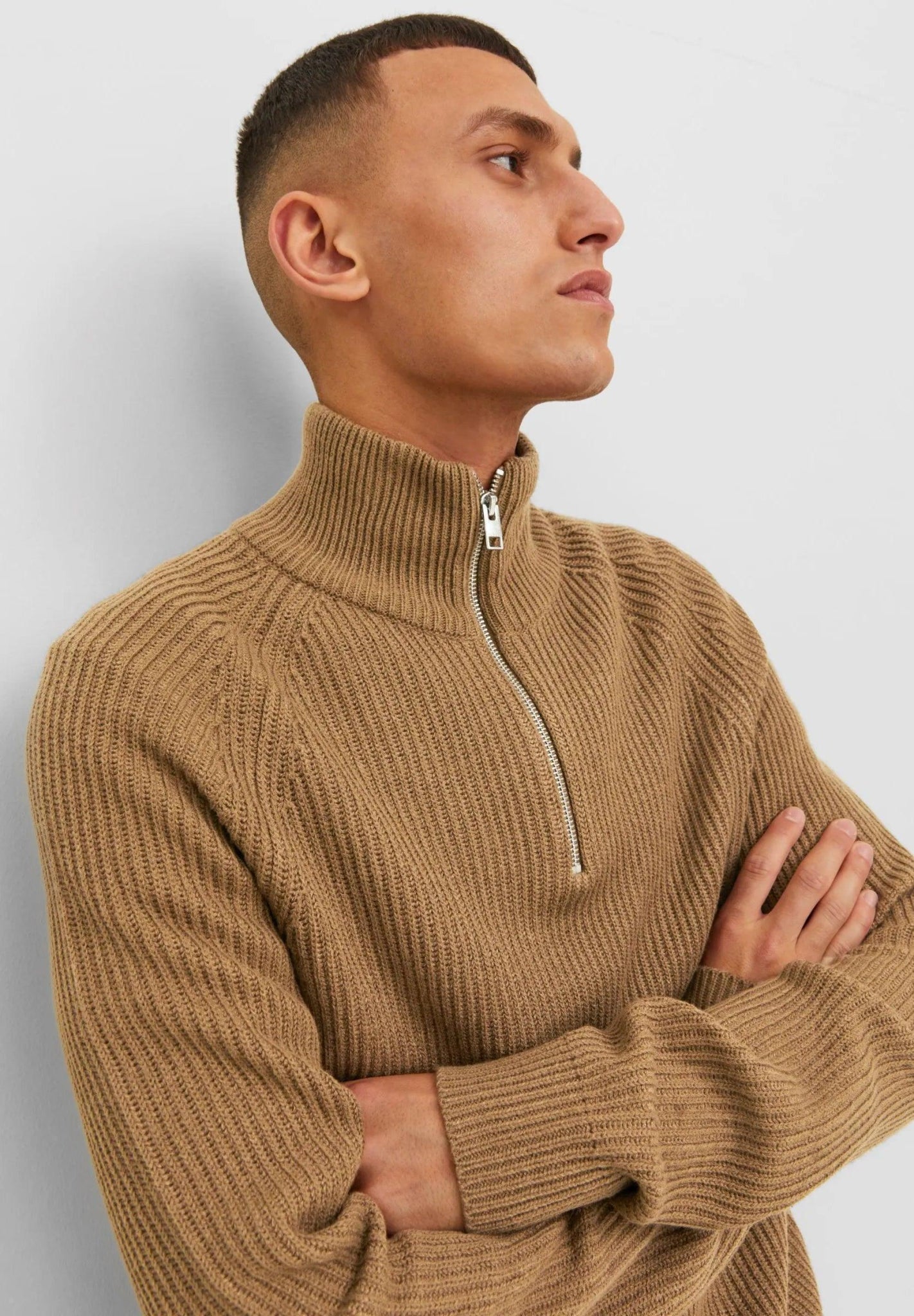 PANNEL HALF ZIP - Jumper - otter - SMgarment's
