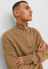PANNEL HALF ZIP - Jumper - otter - SMgarment's