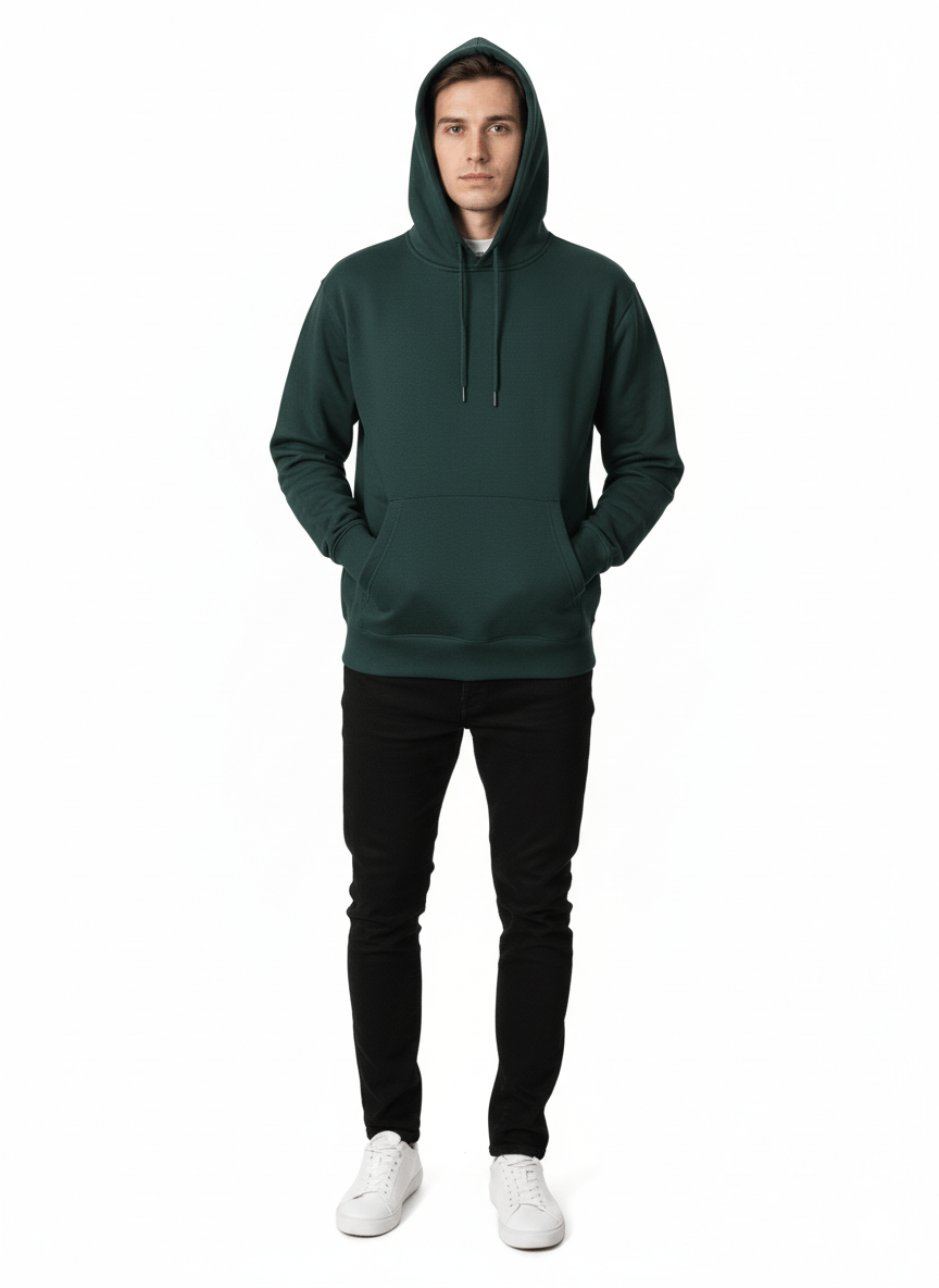 PB BASIC HOODIE DARK GREEN - Smgarment's