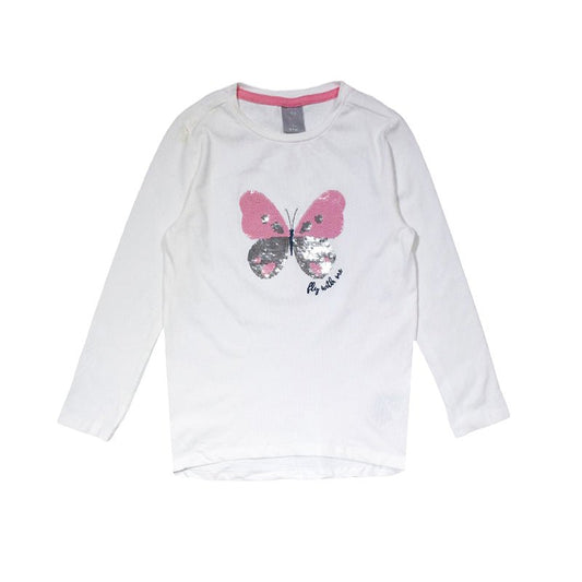 PEPCO LITTLE KIDS Long Sleeves Butterfly T-Shirt - Smgarment's