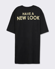 PIAZZA ITALIA Loose Fit Cotton T-Shirt with Prints - Black - Smgarment's