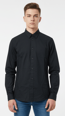 PIER ONE MENS BASIC BLACK SHIRT - Smgarment's