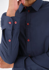 PIER ONE MENS BASIC DARK BLUE SHIRT - Smgarment's