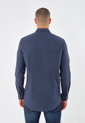 PIER ONE MENS BASIC DARK BLUE SHIRT - Smgarment's