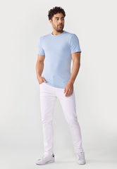 PIER ONE Men's BLUE FOG Slim Fit Crew Neck T-Shirt - Smgarment's