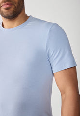 PIER ONE Men's BLUE FOG Slim Fit Crew Neck T-Shirt - Smgarment's