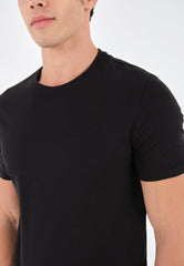 PIER ONE Men's Classic Black Crew Neck T-Shirt - Smgarment's