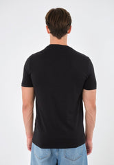 PIER ONE Men's Classic Black Crew Neck T-Shirt - Smgarment's