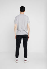 PIER ONE Men's Heather Grey Cotton Crew Neck T-Shirt - Smgarment's