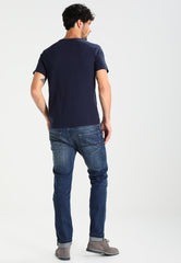 PIER ONE Men's Navy Blue Classic Crew Neck T-Shirt - Smgarment's