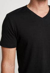 PIER ONE MEN'S Slim Fit Jet Black V - Neck Tee - Smgarment's