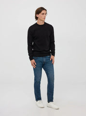 Plain crew neck jumper Black - SMgarment's