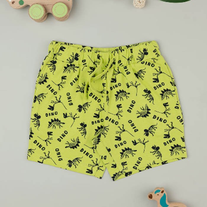 Prenatal Children's Green All Over Dino Shorts For Boys - Smgarment's