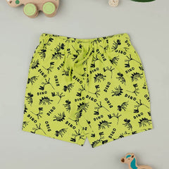 Prenatal Children's Green All Over Dino Shorts For Boys - Smgarment's
