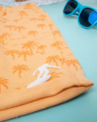 Prenatal Children's orange bermuda shorts with palm trees for boys - Smgarment's