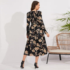 PRINTED WOMENS LONG DRESS - Smgarment's