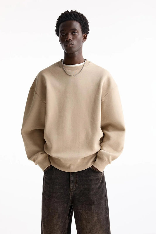 PULL&BEAR Basic Round Neck Sweatshirt - SMgarment's