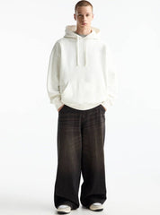 PULL&BEAR MENS WHITE PLAIN HOODIE - Smgarment's