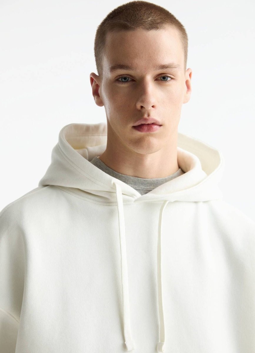 PULL&BEAR MENS WHITE PLAIN HOODIE - Smgarment's
