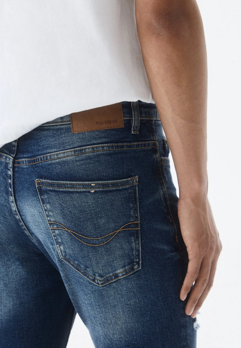 PULL&BEAR Slim Jeans - Dark Blue - Smgarment's