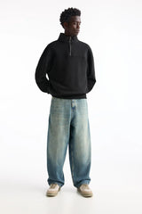 PULL&BEAR SWEATSHIRT WITH ZIP - UP COLLAR - SMgarment's