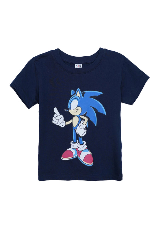 Q&K SONIC FRONT PRINT T - SHIRT - Smgarment's