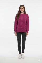 QR OAKRIDGE WOMENS PINK SWEATER - Smgarment's