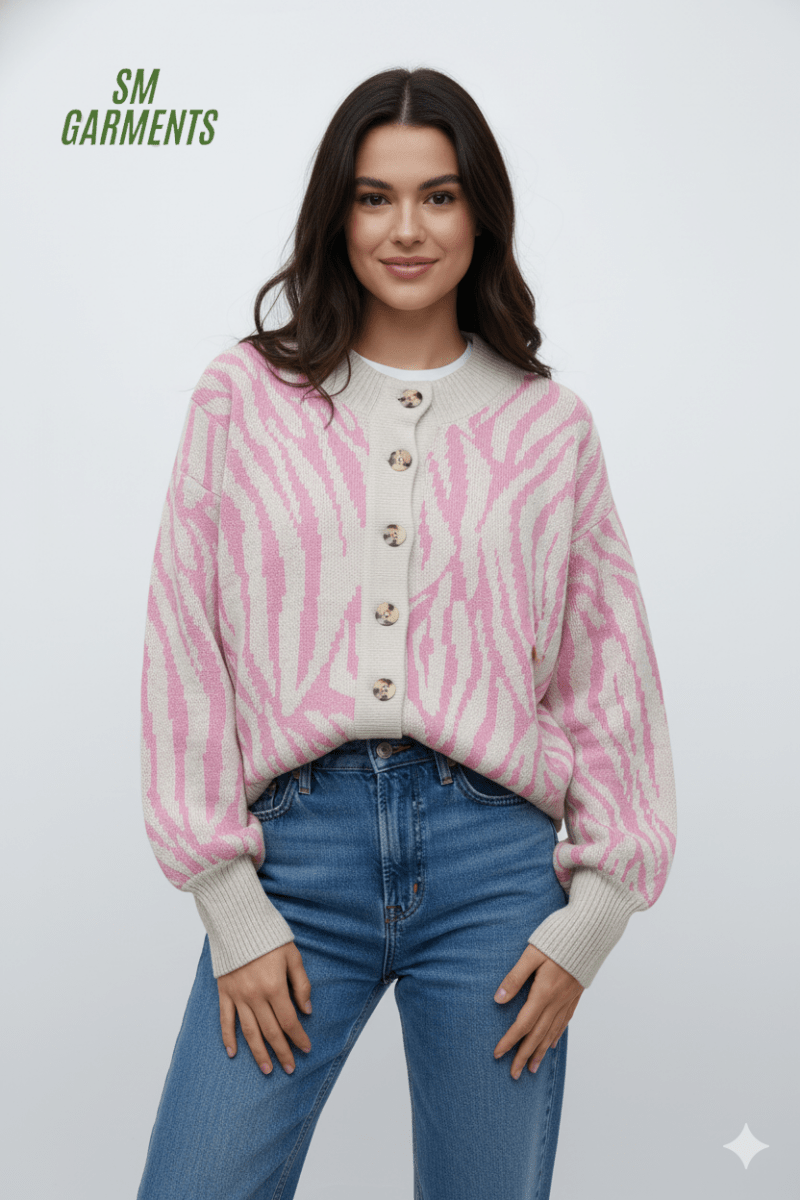 QR OAKRIDGE WOMENS PRINTED CARDIGANS - Smgarment's