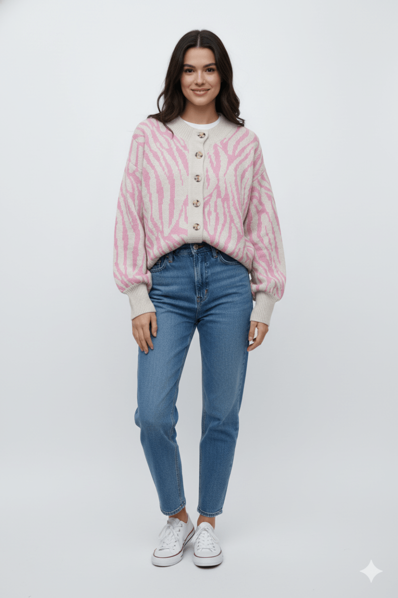 QR OAKRIDGE WOMENS PRINTED CARDIGANS - Smgarment's