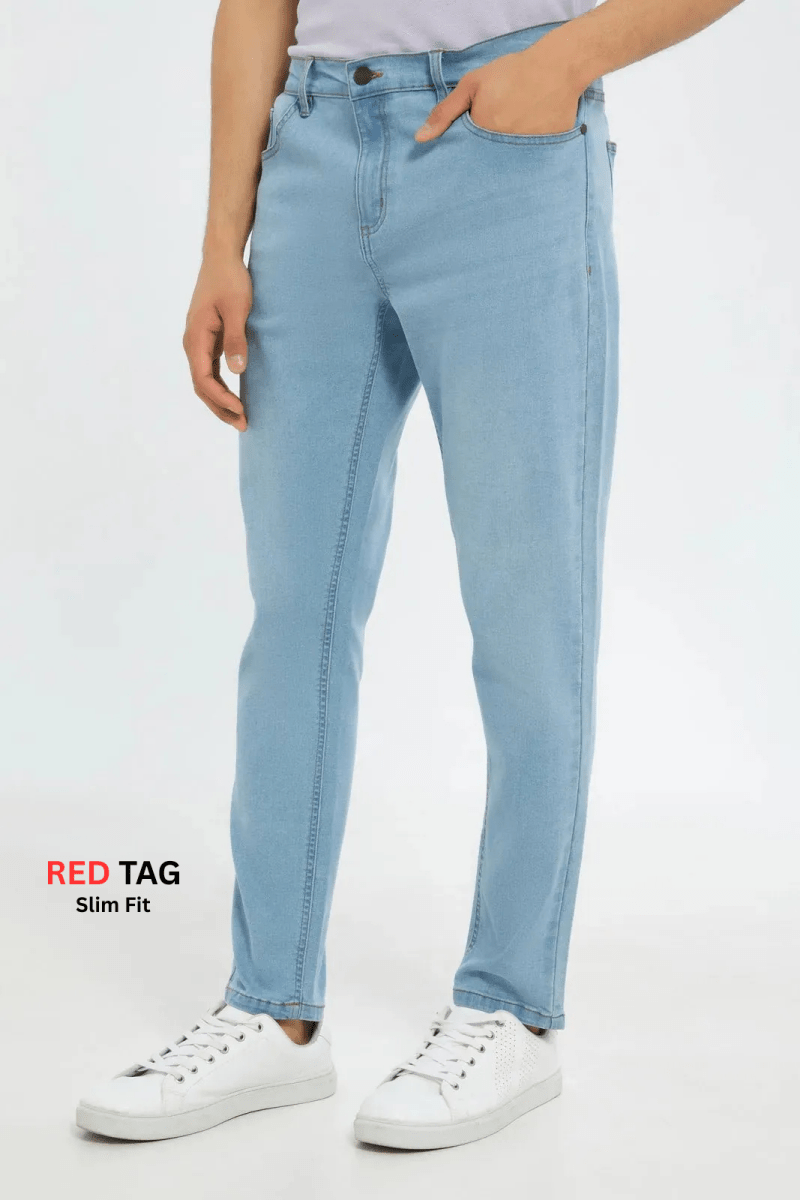 REDTAG Men Blue 5 Pockets Slim Fit Jeans - Smgarment's