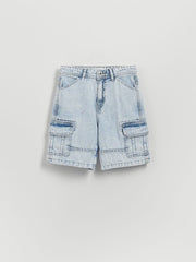 RES BOYS DENIM CARGO SHORTS - Smgarment's