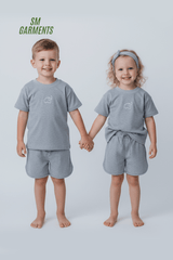 RESERVED Kids Elephant Emblem Tee & Shorts Loungewear Set - Smgarment's