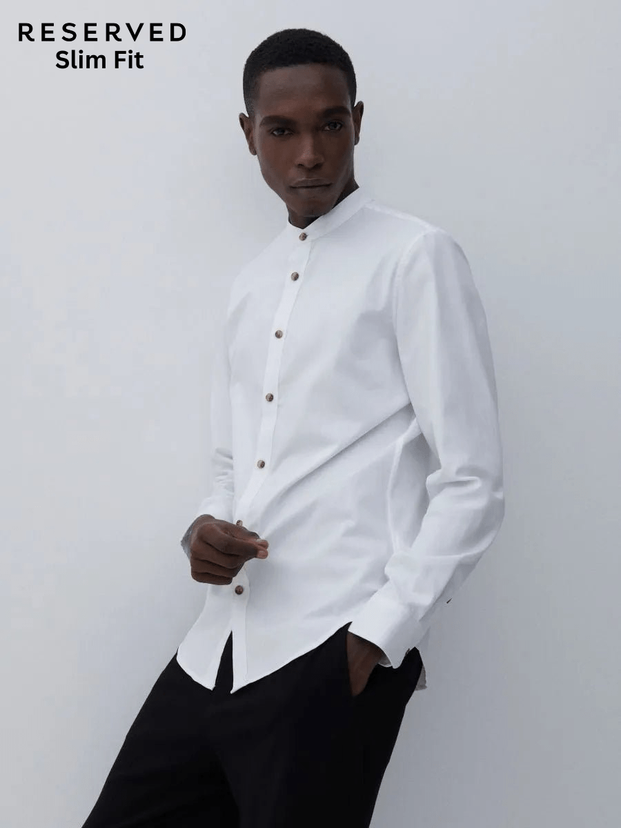 Reserved Slim Fit Cotton Shirt - Smgarment's