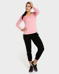 RIACHELO Flame Long Sleeve Blouse - Light Pink - Smgarment's