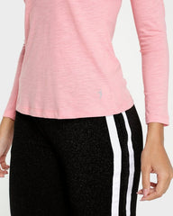 RIACHELO Flame Long Sleeve Blouse - Light Pink - Smgarment's