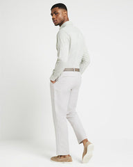 RIVER ISLAND Khaki Muscle Fit Geometric Smart Shirt - SMgarment's