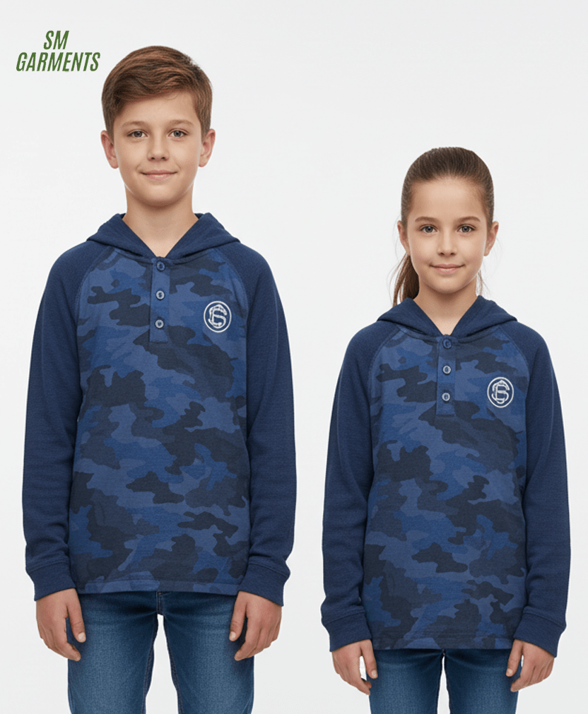 ROAD WEAR CAMOUFLAGE KIDS HOODIE - Smgarment's