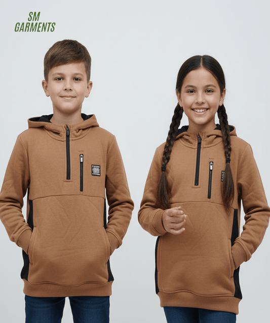 ROAD WEAR HALF ZIPER HOODIE - Smgarment's