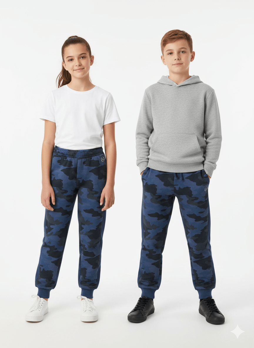 ROAD WEAR KIDS CEMOFLAGE TROUSER (BLUE) - Smgarment's