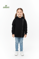 ROADWEAR Girls' Asymmetrical Zip Hoodie - Black - Smgarment's