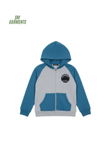 ROADWEAR KIDS GREY AND BLUE STAMP HOODIE - Smgarment's